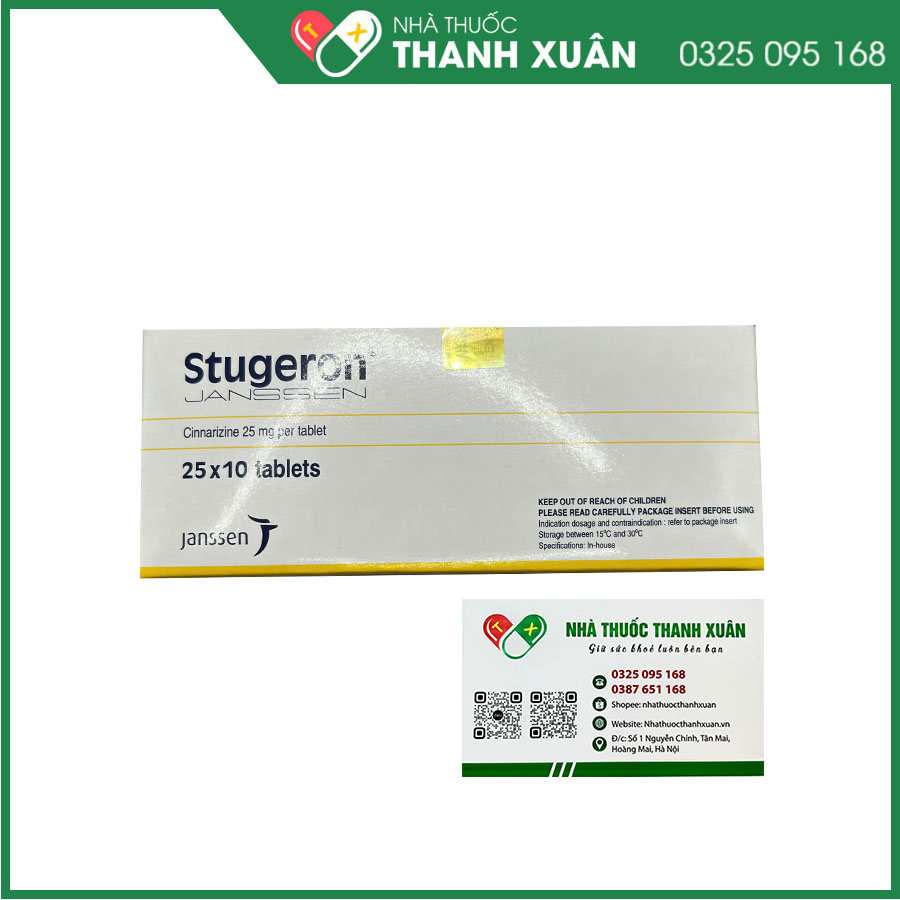 Thuốc Stugeron Janssen điều trị rối loạn tuần hoàn não